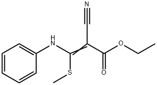 ETHYL 2-NITRILO-3-METHYLTHIO-3-(PHENYLAMINO)PROP-2-ENOATE 结构式