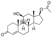 4-Androsten-11-beta, 17-beta-diol-3-one 17-acetate 结构式