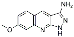 7-METHOXY-1H-PYRAZOLO [3,4-B]QUINOLIN-3-YLAMINE 结构式