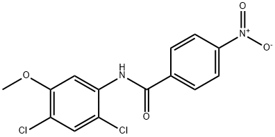 N-(2,4-DICHLORO-5-METHOXYPHENYL)-4-NITROBENZENECARBOXAMIDE 结构式