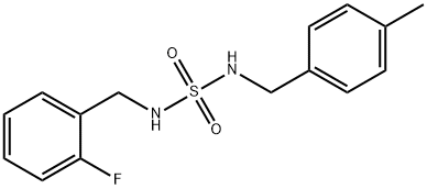 N-(2-FLUOROBENZYL)-N'-(4-METHYLBENZYL)SULFAMIDE 结构式