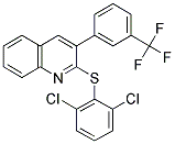 2,6-DICHLOROPHENYL 3-[3-(TRIFLUOROMETHYL)PHENYL]-2-QUINOLINYL SULFIDE 结构式