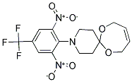 3-[2,6-DINITRO-4-(TRIFLUOROMETHYL)PHENYL]-7,12-DIOXA-3-AZASPIRO[5.6]DODEC-9-ENE 结构式