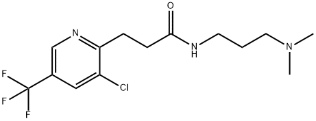 3-[3-CHLORO-5-(TRIFLUOROMETHYL)-2-PYRIDINYL]-N-[3-(DIMETHYLAMINO)PROPYL]PROPANAMIDE 结构式