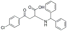 2-(BENZHYDRYLAMINO)-4-(4-CHLOROPHENYL)-4-OXOBUTANOIC ACID 结构式