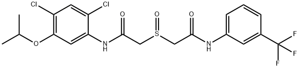 2-([2-(2,4-DICHLORO-5-ISOPROPOXYANILINO)-2-OXOETHYL]SULFINYL)-N-[3-(TRIFLUOROMETHYL)PHENYL]ACETAMIDE 结构式