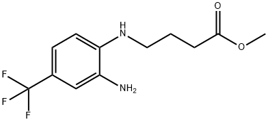 METHYL 4-[2-AMINO-4-(TRIFLUOROMETHYL)ANILINO]BUTANOATE 结构式