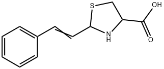 2-[(E)-2-PHENYLETHENYL]-1,3-THIAZOLANE-4-CARBOXYLIC ACID 结构式