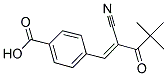 4-(2-NITRILO-4,4-DIMETHYL-3-OXOPENT-1-ENYL)BENZOIC ACID 结构式