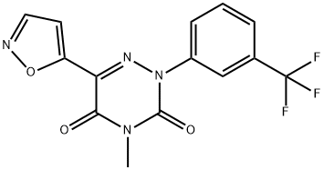 6-(5-ISOXAZOLYL)-4-METHYL-2-[3-(TRIFLUOROMETHYL)PHENYL]-1,2,4-TRIAZINE-3,5(2H,4H)-DIONE 结构式
