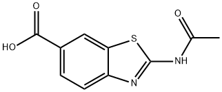 2-乙酰基氨基-苯并噻唑-6-羧酸 结构式