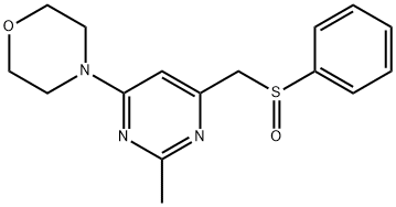 (2-METHYL-6-MORPHOLINO-4-PYRIMIDINYL)METHYL PHENYL SULFOXIDE 结构式