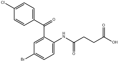 4-([4-Bromo-2-(4-chlorobenzoyl)phenyl]amino)-4-oxobutanoic acid 结构式