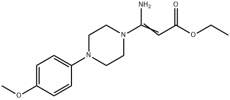 Ethyl 3-amino-3-[4-(4-methoxyphenyl)piperazino]acrylate 结构式