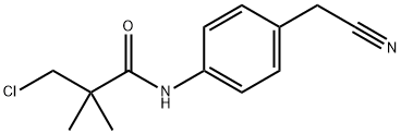 3-氯-N-(4-(氰甲基)苯基)-2,2-二甲基丙酰胺 结构式