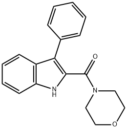Morpholino(3-phenyl-1H-indol-2-yl)methanone 结构式