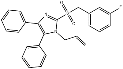 1-ALLYL-2-[(3-FLUOROBENZYL)SULFONYL]-4,5-DIPHENYL-1H-IMIDAZOLE 结构式