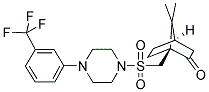 7,7-DIMETHYL-1-(((4-(3-(TRIFLUOROMETHYL)PHENYL)PIPERAZINYL)SULFONYL)METHYL)BICYCLO[2.2.1]HEPTAN-2-ONE 结构式