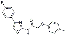 N-[4-(4-FLUOROPHENYL)-1,3-THIAZOL-2-YL]-2-[(4-METHYLPHENYL)SULFANYL]ACETAMIDE 结构式