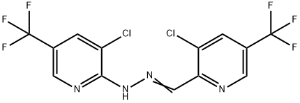 3-CHLORO-5-(TRIFLUOROMETHYL)-2-PYRIDINECARBALDEHYDE N-[3-CHLORO-5-(TRIFLUOROMETHYL)-2-PYRIDINYL]HYDRAZONE 结构式