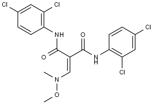 N1,N3-Bis(2,4-dichlorophenyl)-2-([methoxy(methyl)amino]methylene)malonamide 结构式