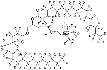 1,2-DISTEAROYL-D70-SN-GLYCERO-3-PHOSPHOCHOLINE-N,N,N-TRIMETHYL-D9 结构式