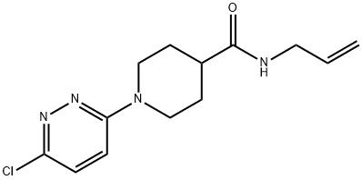 N-ALLYL-1-(6-CHLORO-3-PYRIDAZINYL)-4-PIPERIDINECARBOXAMIDE 结构式