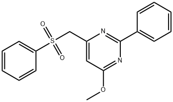 (6-Methoxy-2-phenyl-4-pyrimidinyl)methyl phenyl sulfone 结构式