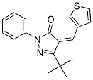 3-(TERT-BUTYL)-1-PHENYL-4-(3-THIENYLMETHYLENE)-2-PYRAZOLIN-5-ONE 结构式