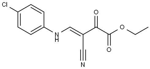 Ethyl 4-(4-chloroanilino)-3-cyano-2-oxo-3-butenoate 结构式