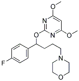 4,6-DIMETHOXY-2-[[1-(4-FLUOROPHENYL)-4-MORPHOLINO]BUTOXY]PYRIMIDINE 结构式