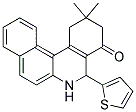 2,2-DIMETHYL-5-(THIOPHEN-2-YL)-2,3,5,6-TETRAHYDROBENZO[A]PHENANTHRIDIN-4(1H)-ONE 结构式