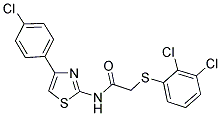 N-[4-(4-CHLOROPHENYL)-1,3-THIAZOL-2-YL]-2-[(2,3-DICHLOROPHENYL)SULFANYL]ACETAMIDE 结构式