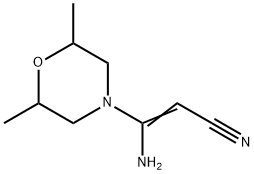 3-AMINO-3-(2,6-DIMETHYLMORPHOLINO)ACRYLONITRILE 结构式