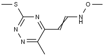 5-[2-(Methoxyamino)vinyl]-6-methyl-3-(methylsulfanyl)-1,2,4-triazine 结构式