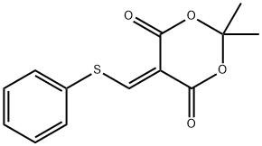 2,2-Dimethyl-5-[(phenylsulfanyl)methylene]-1,3-dioxane-4,6-dione 结构式