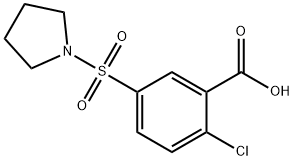 2-氯-5-(吡咯烷-1-基磺酰基)苯甲酸 结构式
