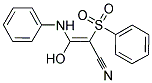 3-Hydroxy-3-(phenylamino)-2-(phenylsulfonyl)prop-2-enenitrile 结构式