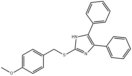 2-((4-甲氧基苄基)硫代)-4,5-二苯基-1H-咪唑 结构式