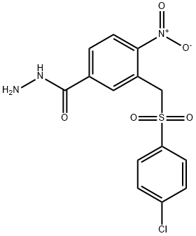 3-([(4-Chlorophenyl)sulfonyl]methyl)-4-nitrobenzenecarbohydrazide 结构式
