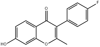 3-(4-氟苯基)-7-羟基-2-甲基-4H-色烯-4-酮 结构式