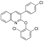 3-(4-CHLOROPHENYL)-2-(2,6-DICHLOROPHENOXY)QUINOLINE 结构式