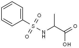 (2S)-2-[(PHENYLSULFONYL)AMINO]PROPANOIC ACID 结构式