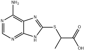 2-(6-AMINO-9 H-PURIN-8-YLSULFANYL)-PROPIONIC ACID 结构式