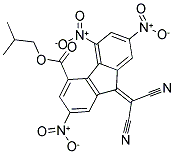 ISOBUTYL 9-(DICYANOMETHYLIDENE)-2,5,7-TRINITRO-9H-FLUORENE-4-CARBOXYLATE 结构式