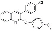 3-(4-CHLOROPHENYL)-2-(4-METHOXYPHENOXY)QUINOLINE 结构式