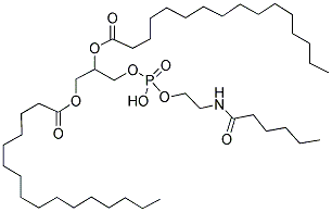 1,2-DIPALMITOYL-SN-GLYCERO-3-PHOSPHOETHANOLAMINE-N-(CAPROYLAMINE) 结构式