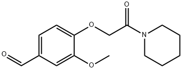 3-METHOXY-4-(2-OXO-2-PIPERIDIN-1-YL-ETHOXY)-BENZALDEHYDE 结构式