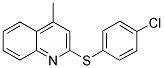2-[(4-CHLOROPHENYL)SULFANYL]-4-METHYLQUINOLINE 结构式