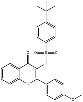 2-(4-METHOXYPHENYL)-4-OXO-4H-CHROMEN-3-YL 4-(TERT-BUTYL)BENZENESULFONATE 结构式